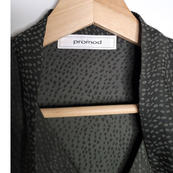 Promod Tie Neck Long Sleeve Blouse - Picture 2 of 8